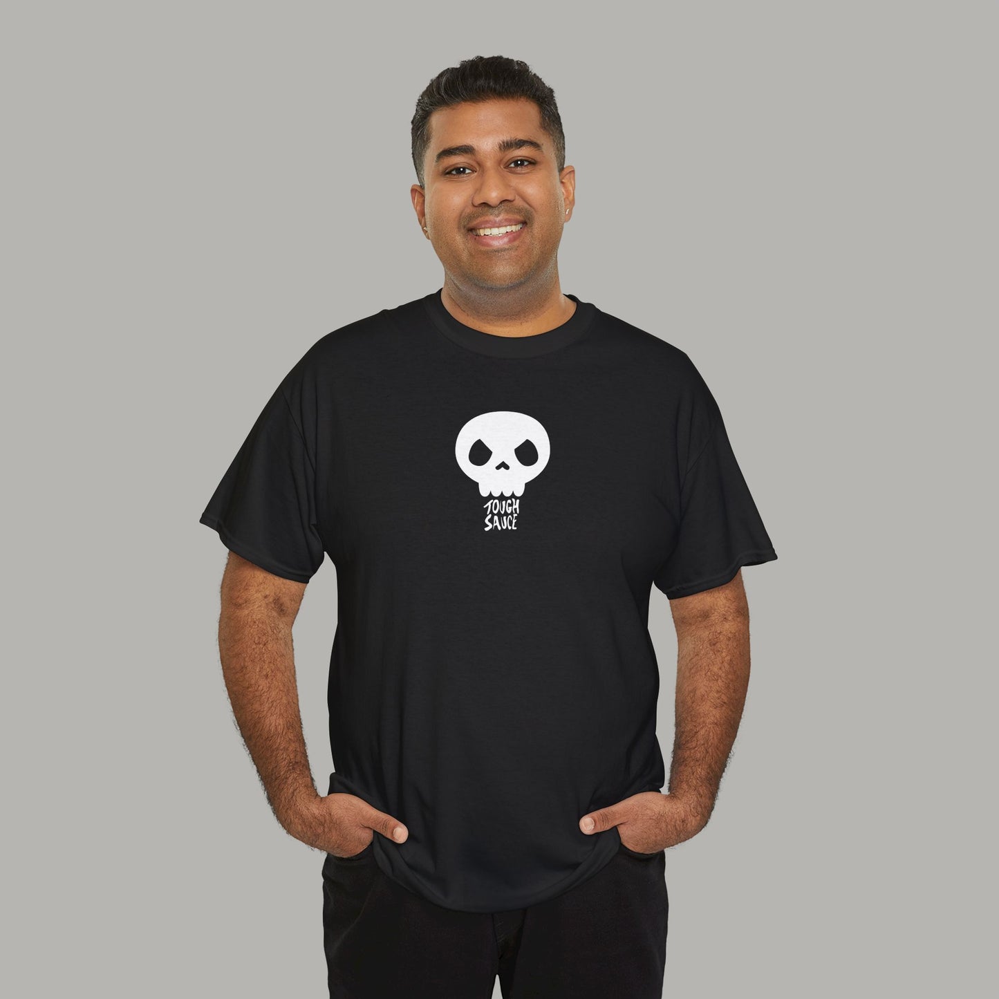Tough Sauce Skull Dude Black Heavy Cotton Tee