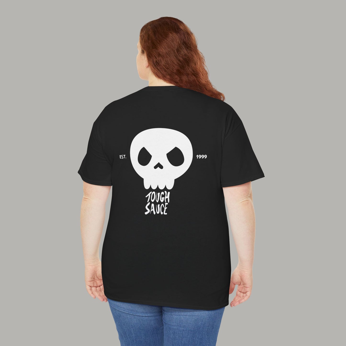 Tough Sauce Skull Dude Black Heavy Cotton Tee