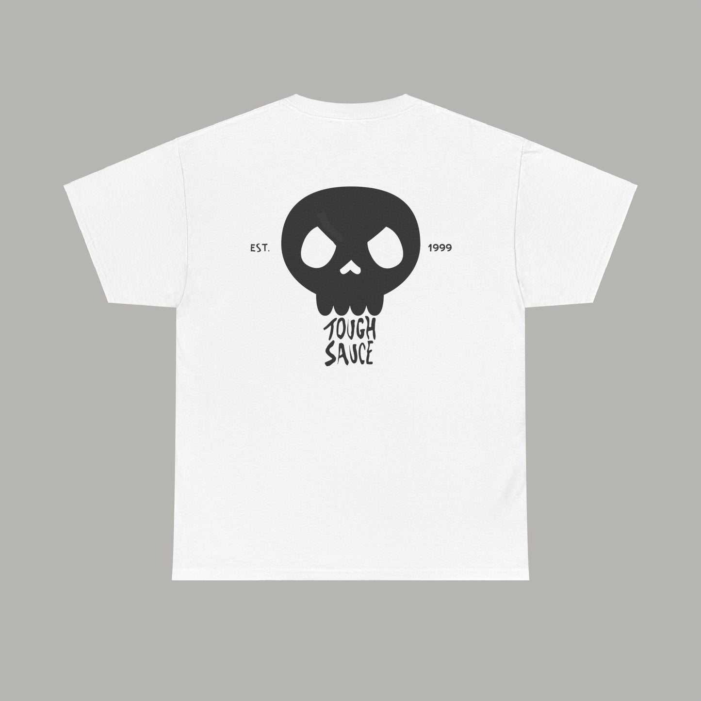 Tough Sauce Skull Dude White Heavy Cotton Tee