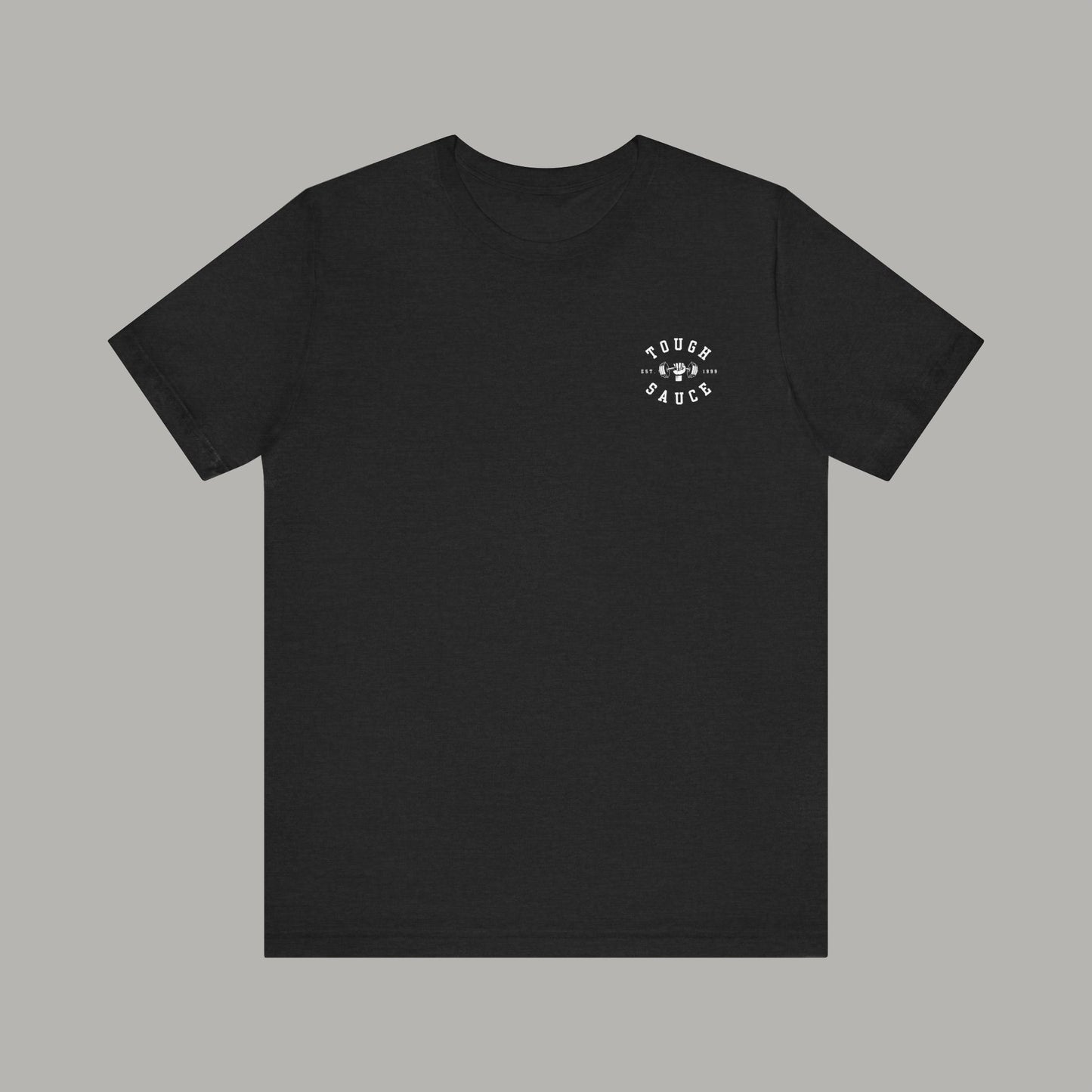 Tough Sauce Gym Unisex Jersey Black Short Sleeve Tee
