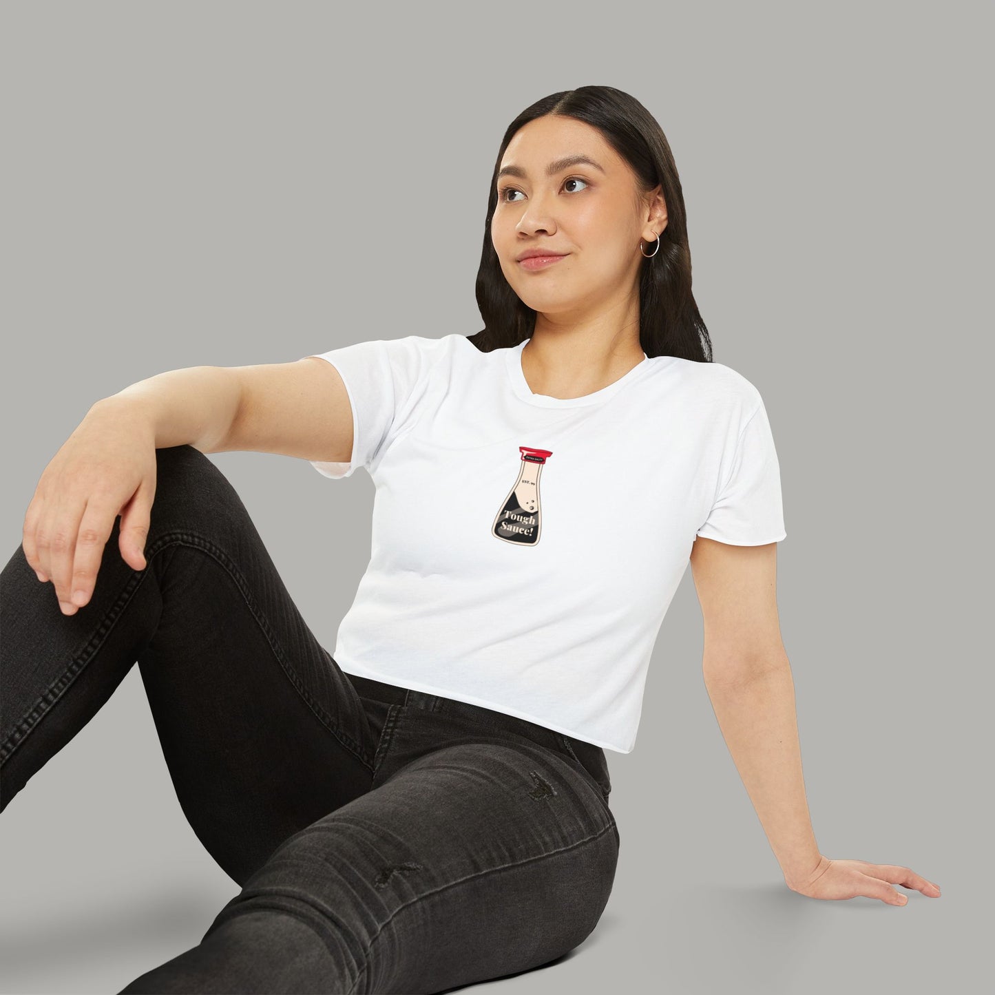 Tough Sauce Soy Sauce Bottle Women's Gym Crop Top
