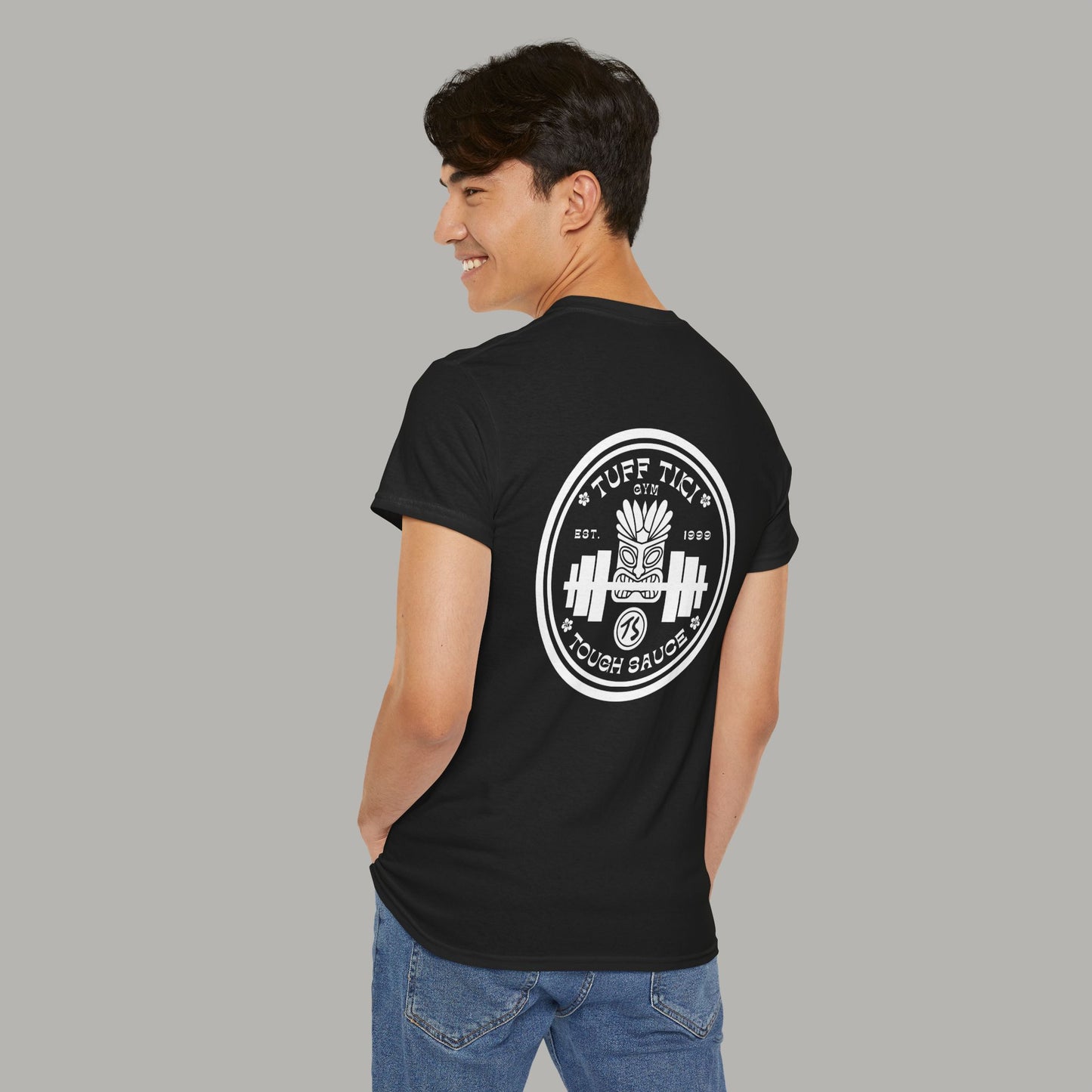 Tough Sauce Black Tuff Tiki Gym Heavy Cotton Tee