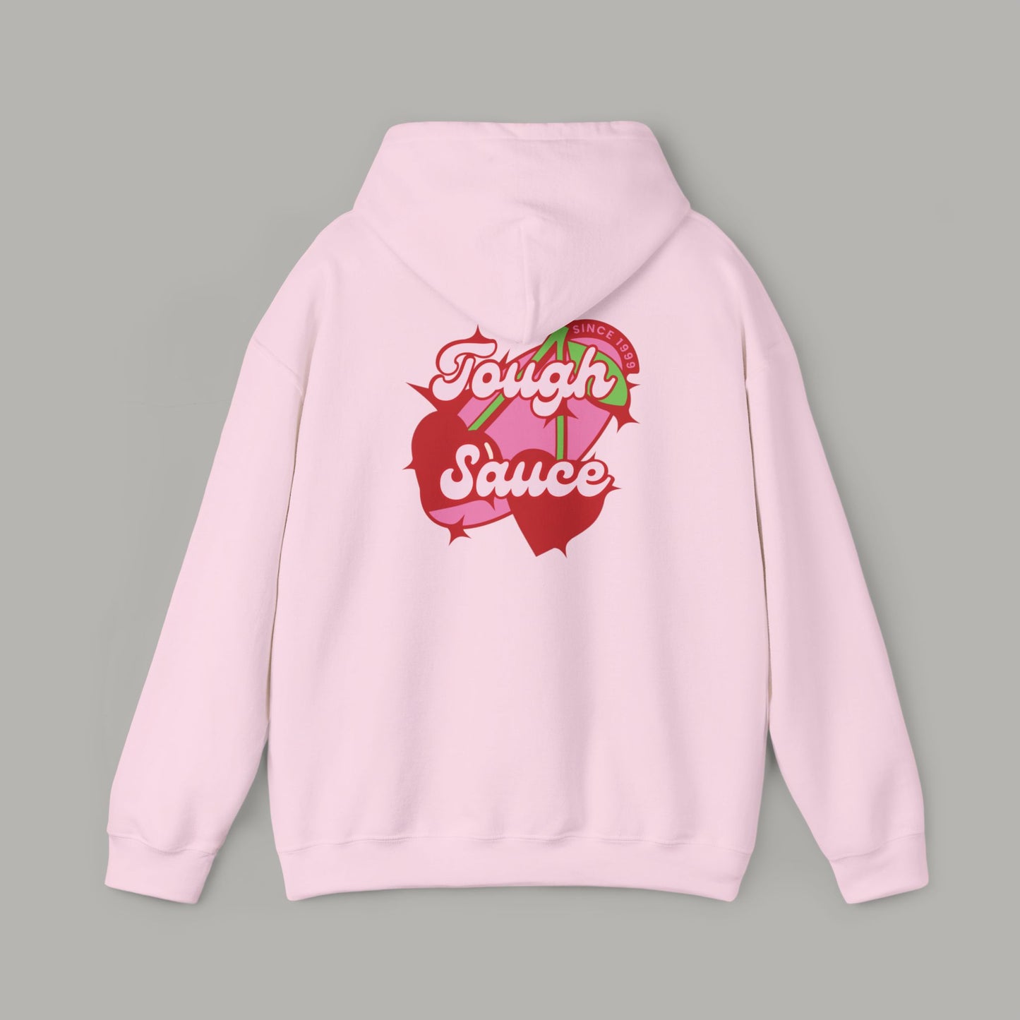 Tough Sauce Cherry On Top Pink Heavy Weight Hoodie