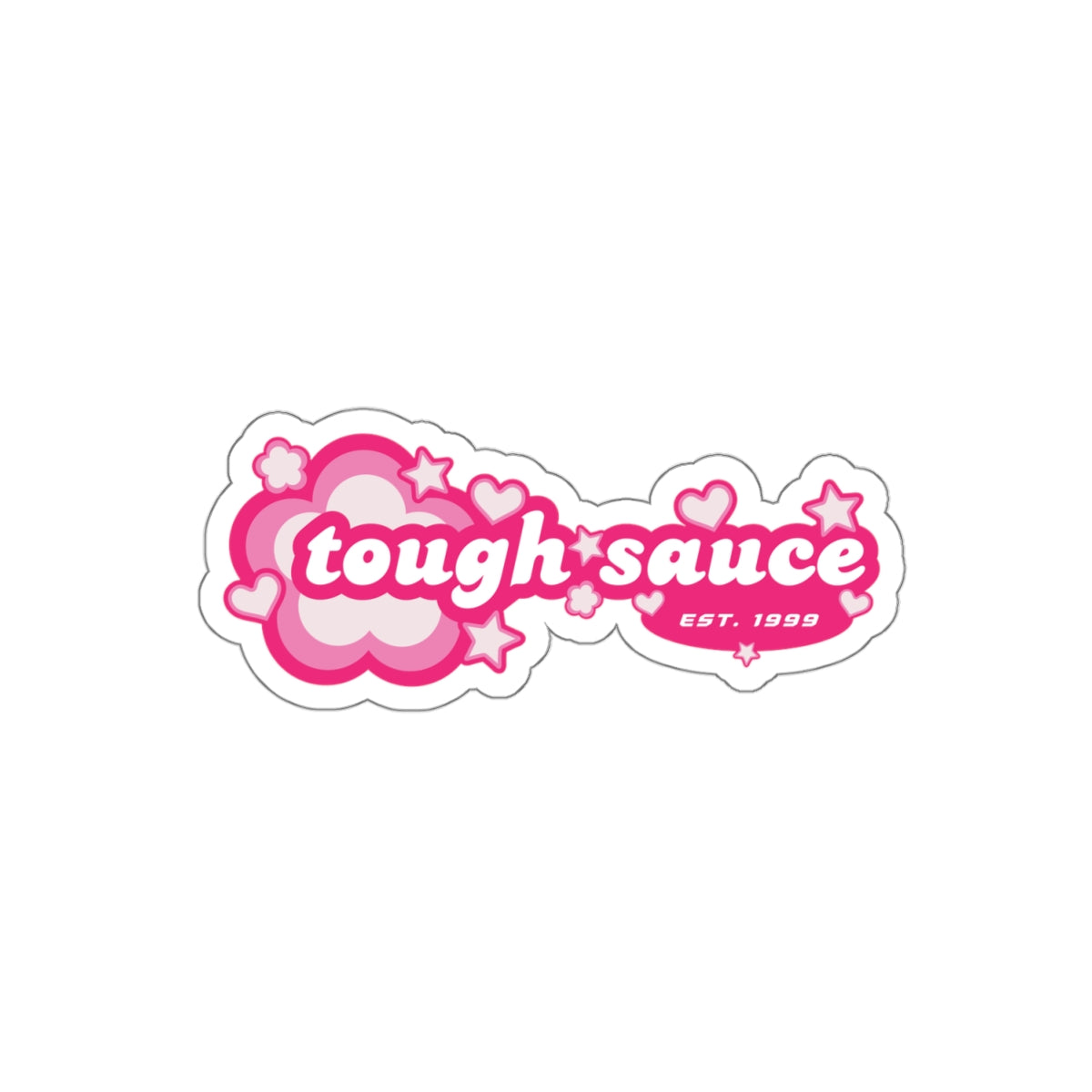 Tough Sauce Power Puff Pink Sticker