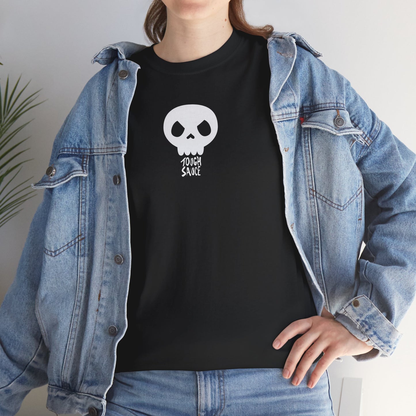 Tough Sauce Skull Dude Black Heavy Cotton Tee