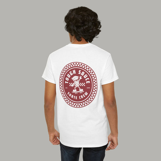 Tough Sauce Pizza Dude Skate Crew Unisex Heavy Weight Cotton Tee