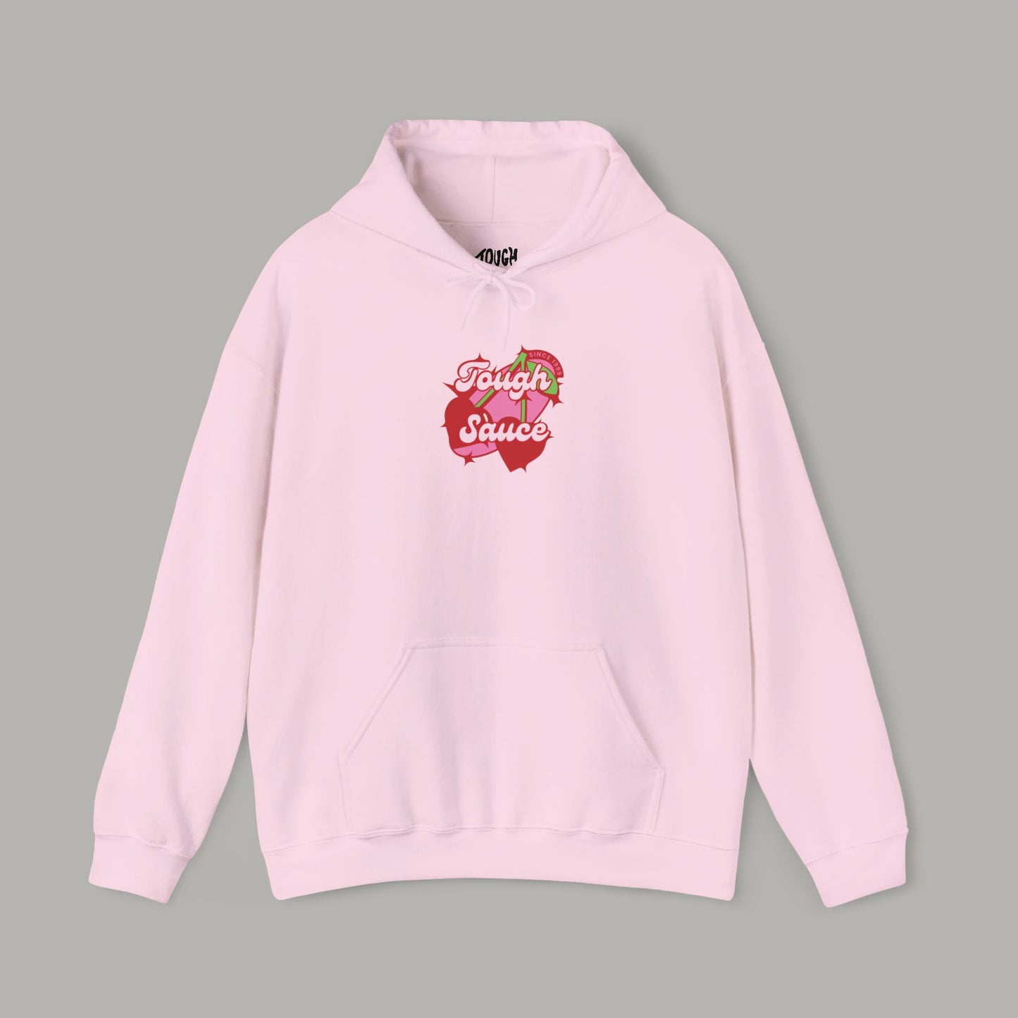 Tough Sauce Cherry On Top Pink Heavy Weight Hoodie