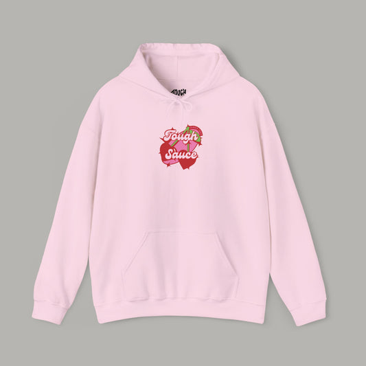 Tough Sauce Cherry On Top Pink Heavy Weight Hoodie