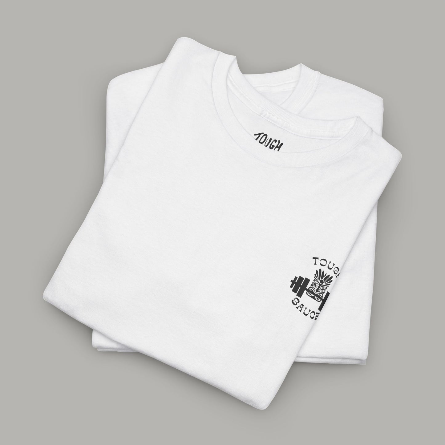 Tough Sauce Tuff Tiki Gym White Heavy Cotton Tee