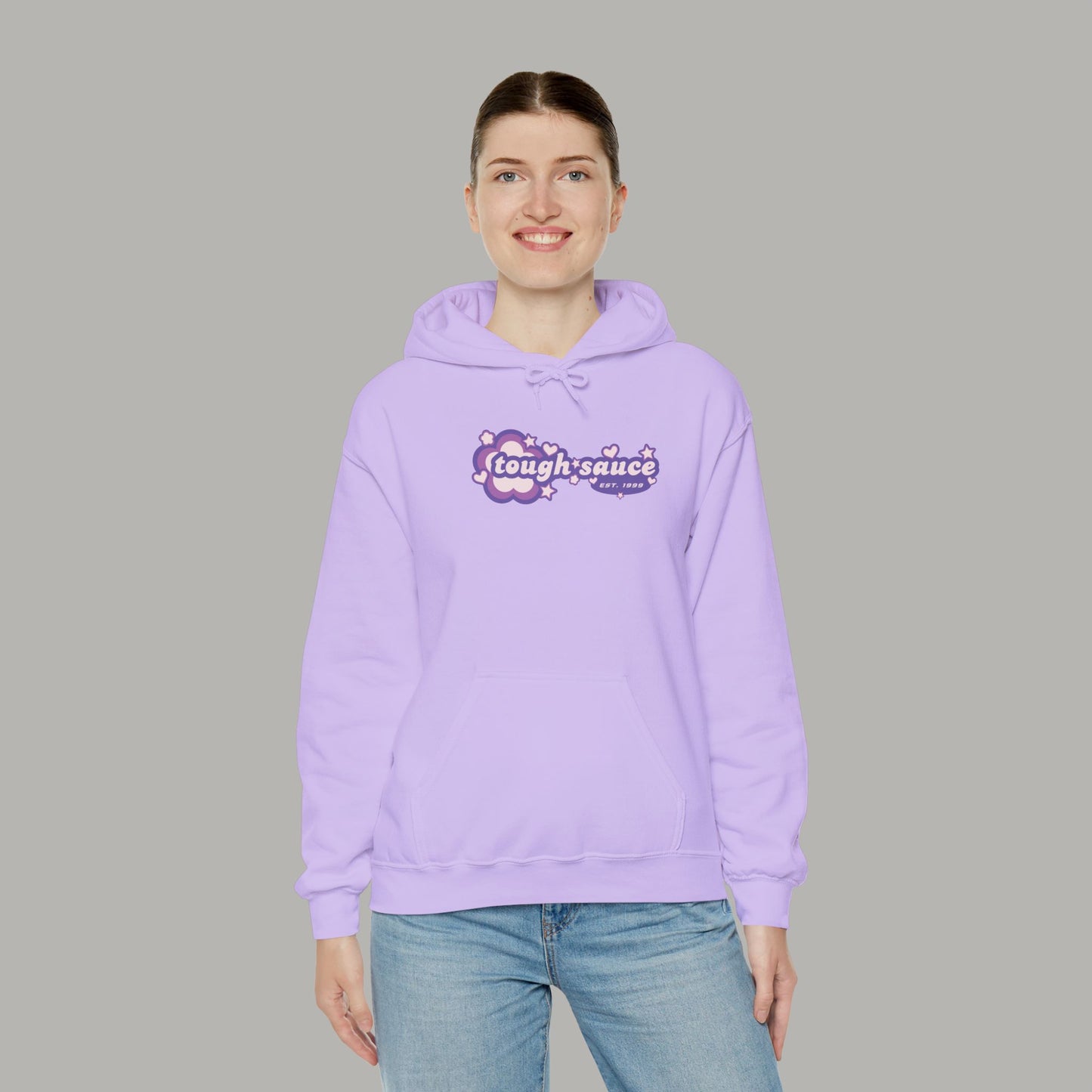 Tough Sauce Power Puff Purple Heavy Weight Hoodie