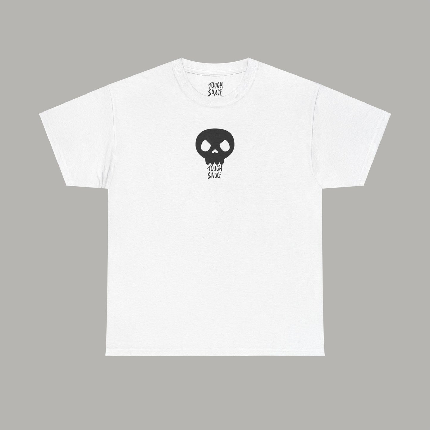 Tough Sauce Skull Dude White Heavy Cotton Tee