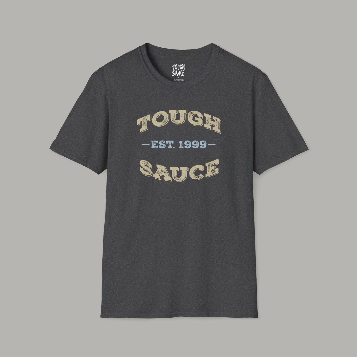 Tough Sauce Classic Heather Grey Unisex Soft Workout T-Shirt
