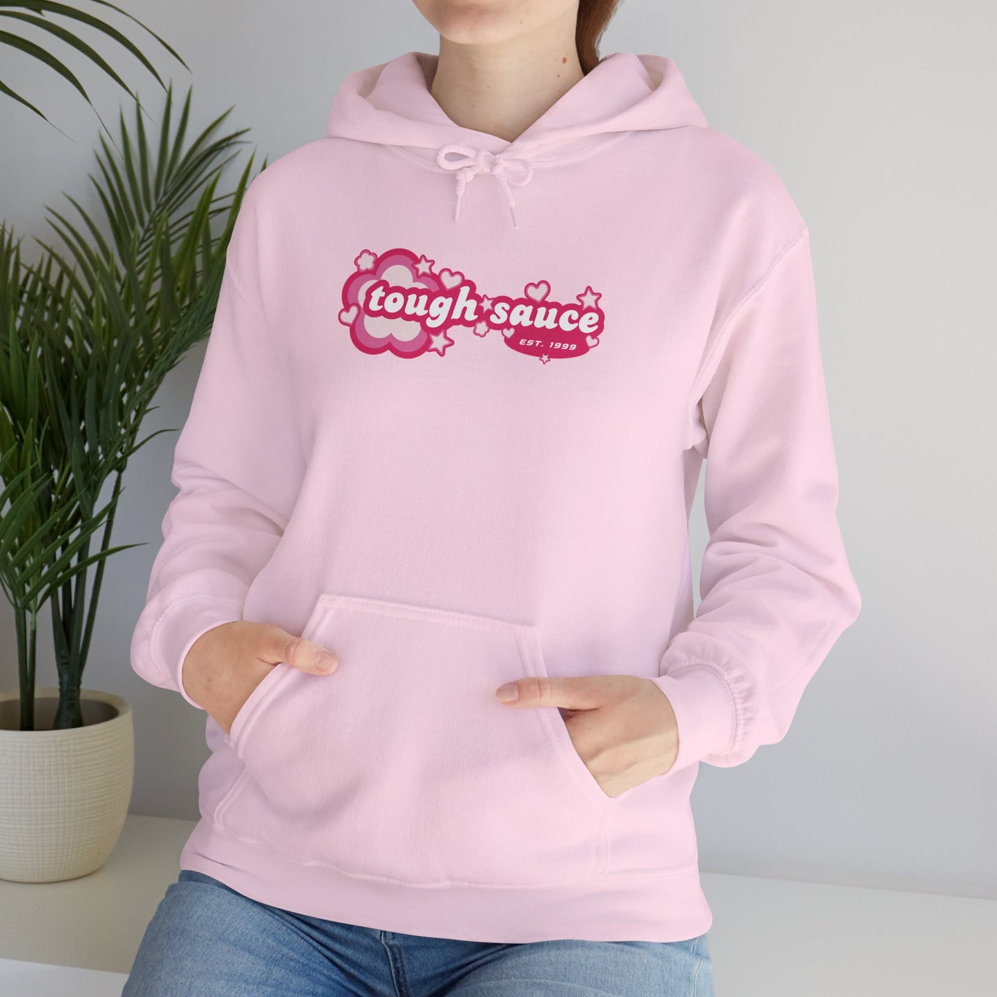 Tough Sauce Power Puff Pink Heavy Weight Hoodie