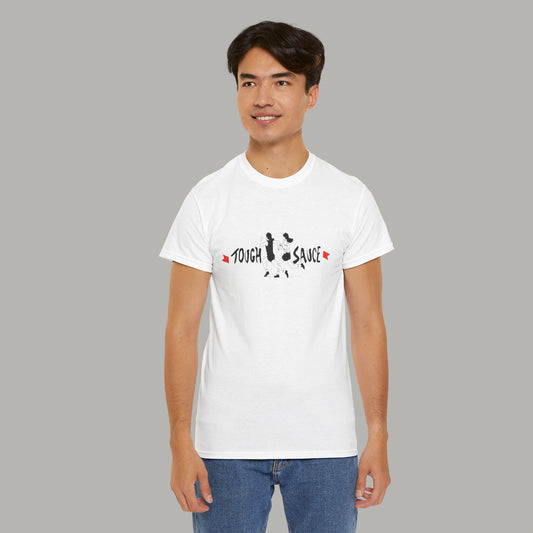 Tough Sauce Running Away From All The Bull White Heavy Cotton Tee