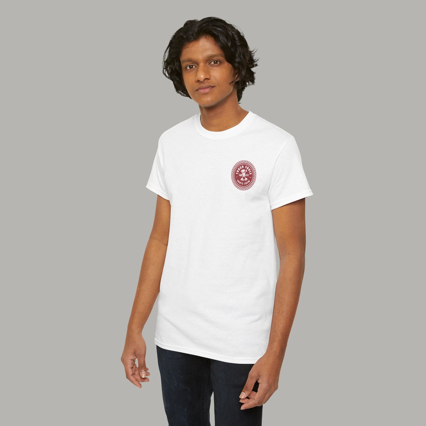 Tough Sauce Pizza Dude Skate Crew Unisex Heavy Weight Cotton Tee