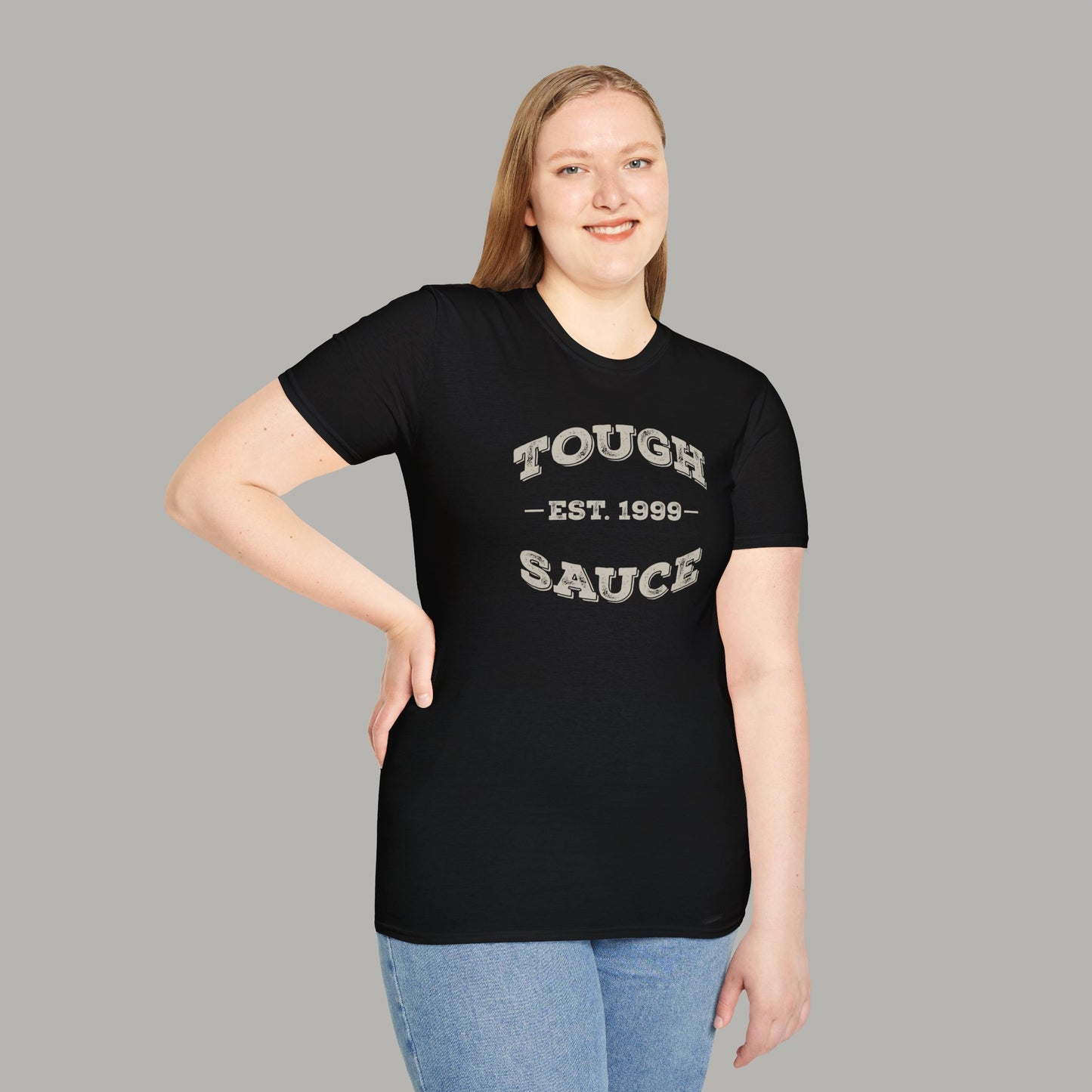 Tough Sauce Classic Black Unisex Soft Workout T-Shirt