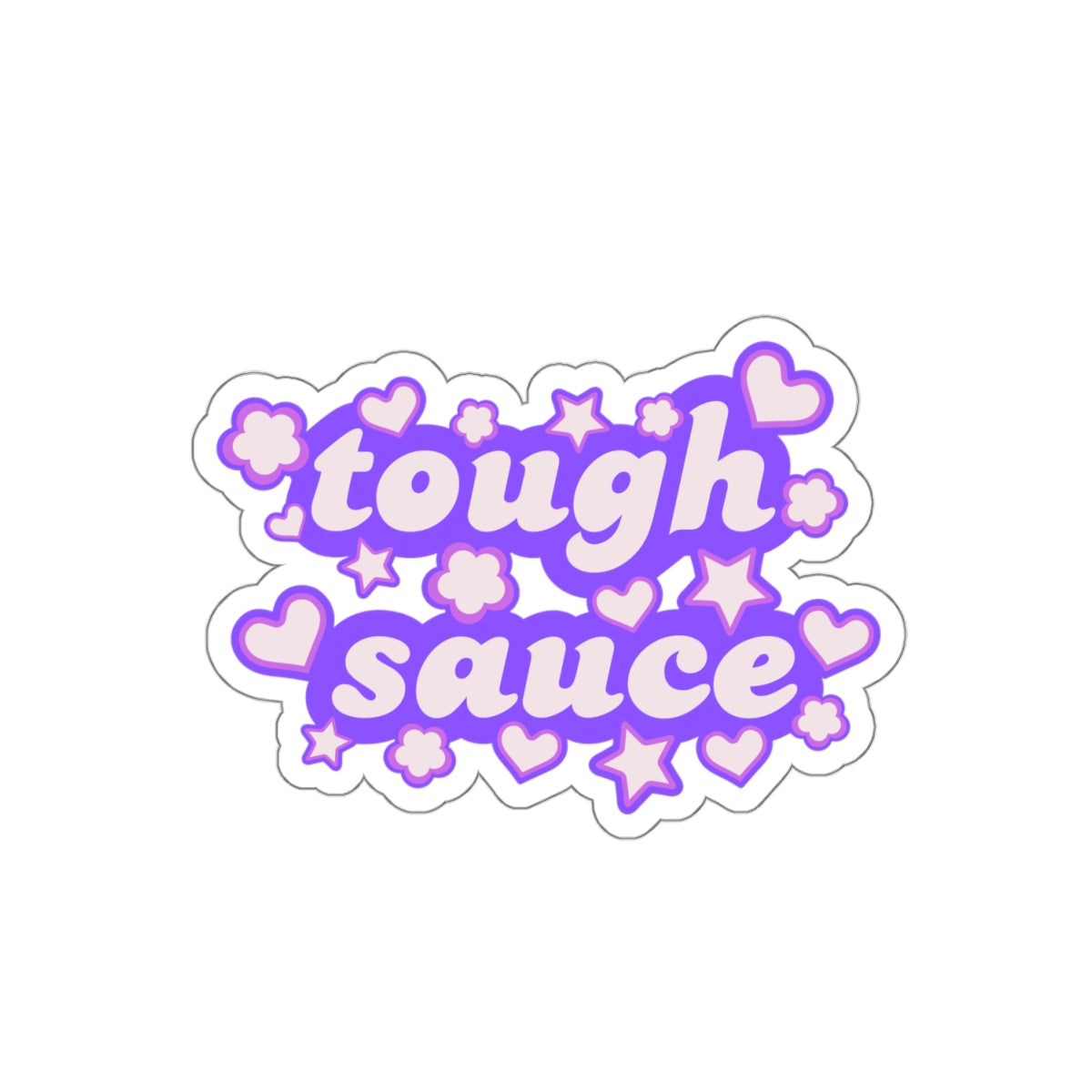 Tough Sauce Big Power Puff Purple Sticker