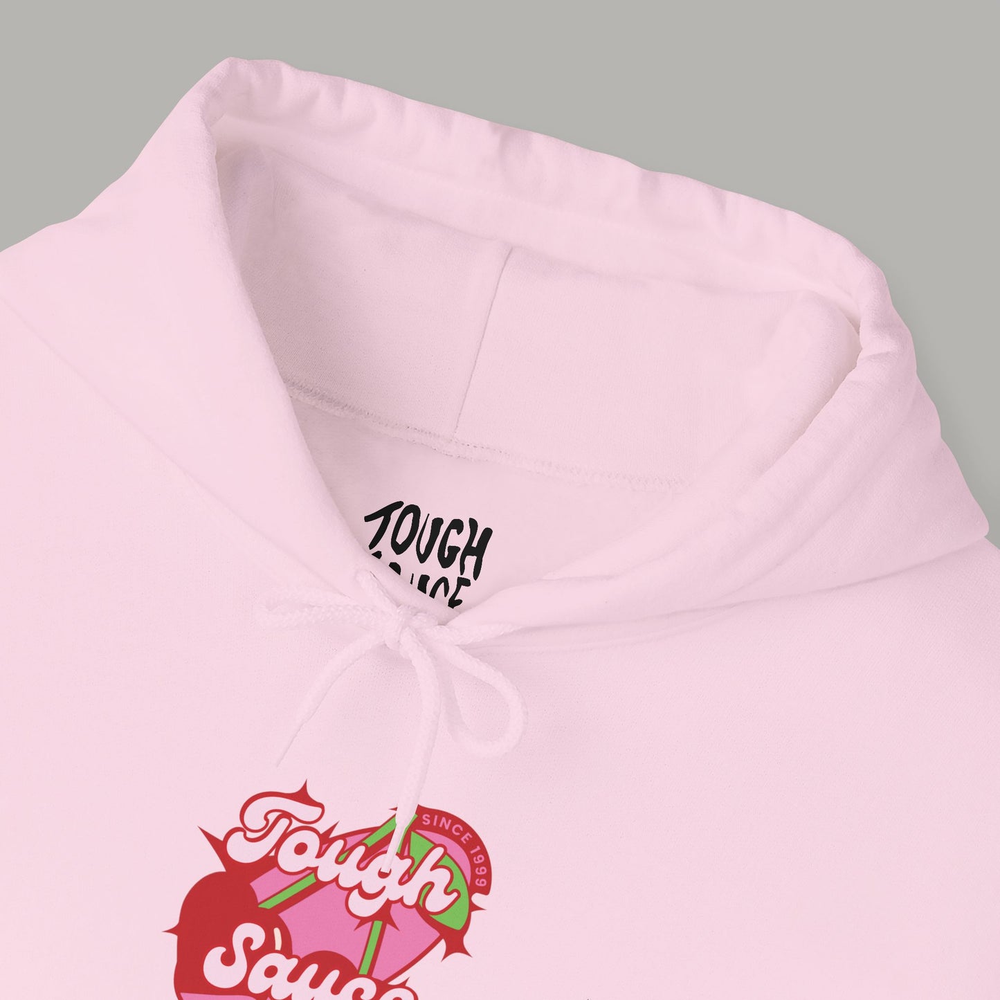 Tough Sauce Cherry On Top Pink Heavy Weight Hoodie