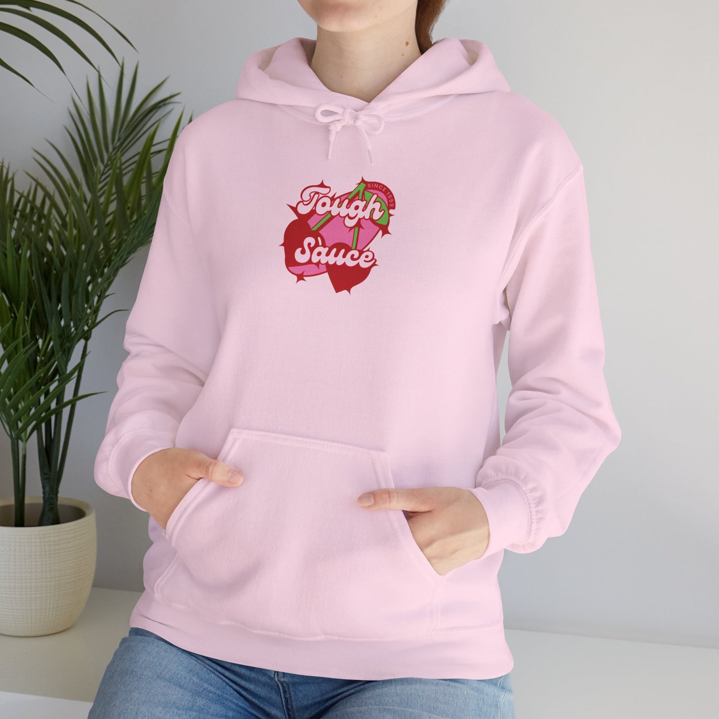 Tough Sauce Cherry On Top Pink Heavy Weight Hoodie