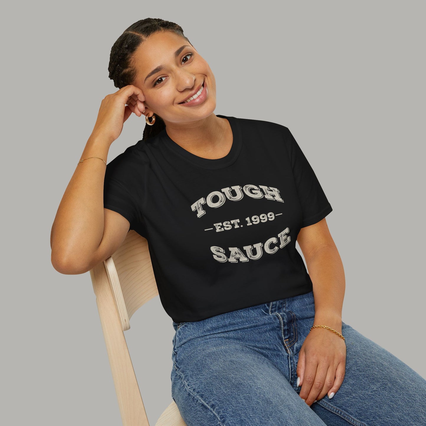 Tough Sauce Classic Black Unisex Soft Workout T-Shirt