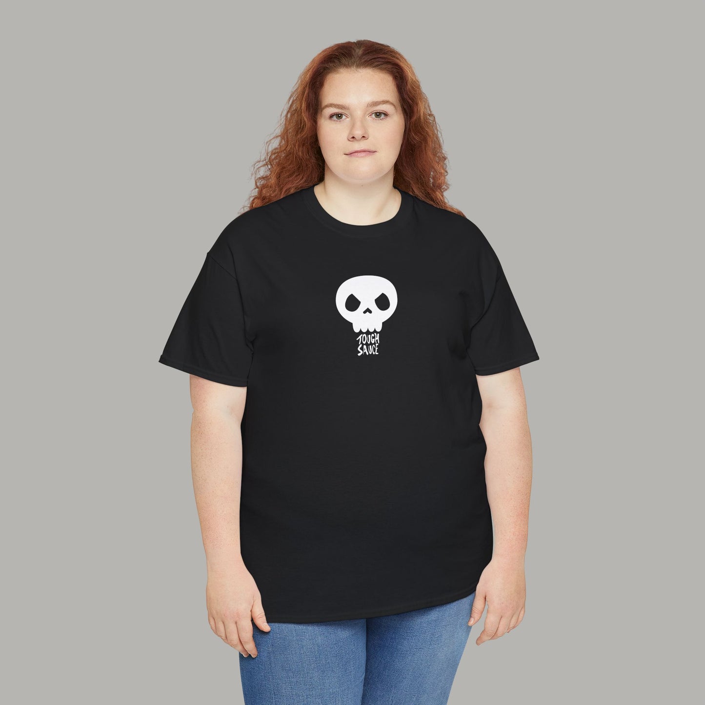 Tough Sauce Skull Dude Black Heavy Cotton Tee