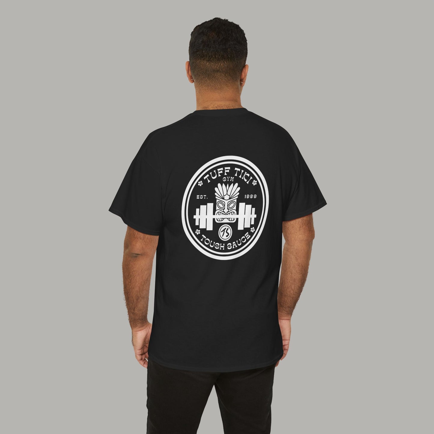 Tough Sauce Black Tuff Tiki Gym Heavy Cotton Tee