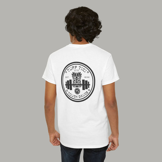 Tough Sauce Tuff Tiki Gym White Heavy Cotton Tee